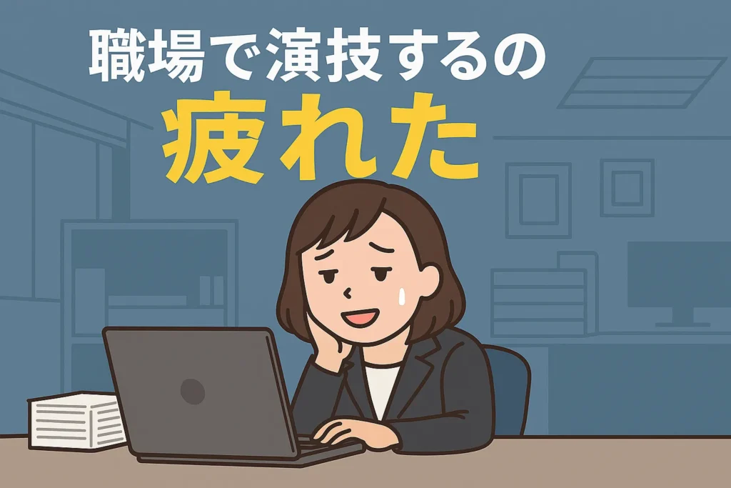 職場で演技するの疲れた