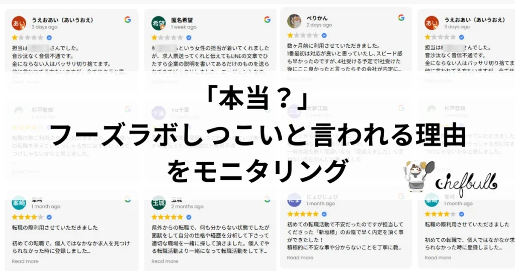 フーズラボしつこいの口コミ理由をモニタリング調査