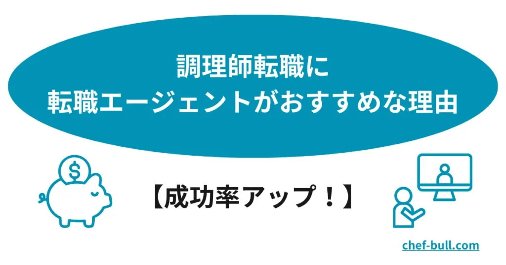 調理師の異業種転職には転職エージェントがおすすめ
